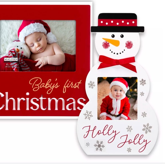 Malden Snowman & Baby's 1st Christmas Frame 2-piece Gift Set NEW in box MSRP $50 - Picture 3 of 6